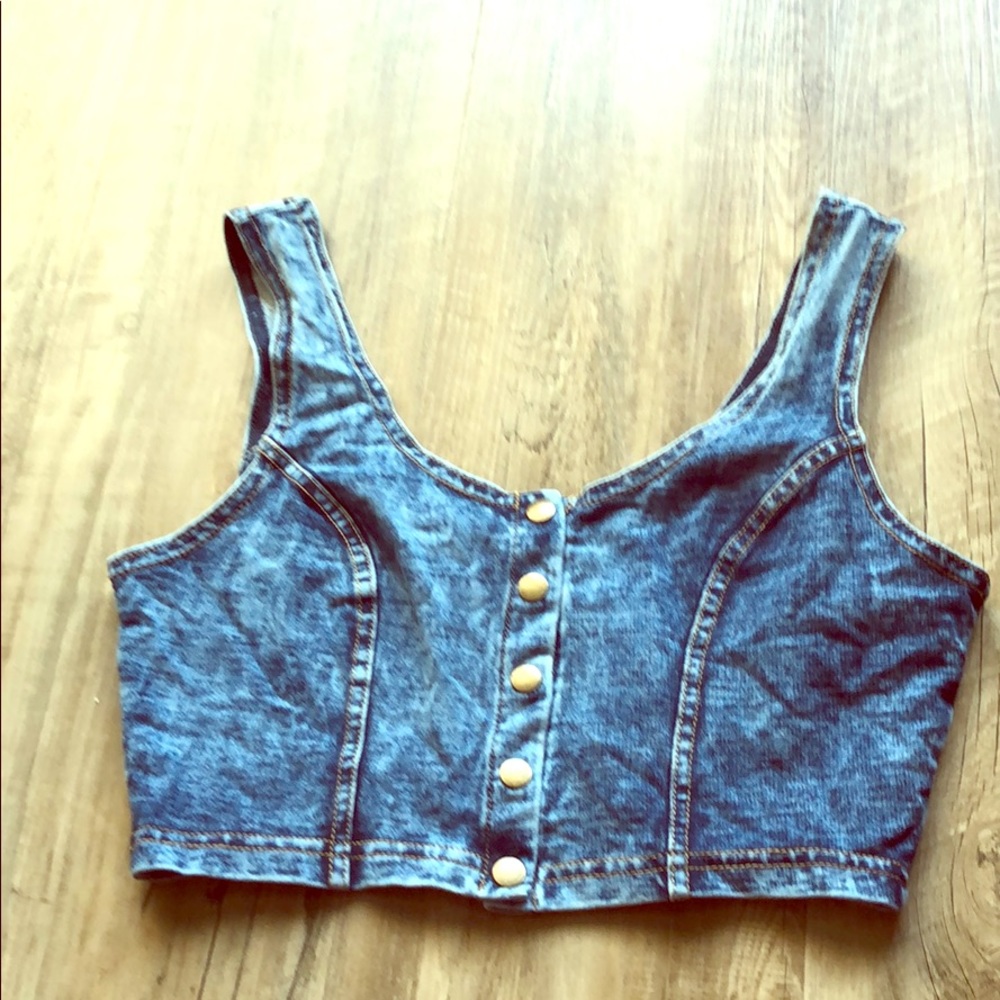 Jean Crop Top